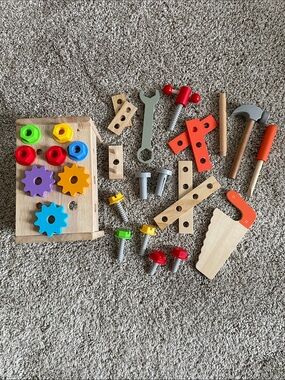 Toddler Boy Wooden Tool Set - 29 Pieces